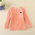 Wholesale grey kids girls lovely long sleeve warm sweatshirt tshirt undershirt for winter/spring